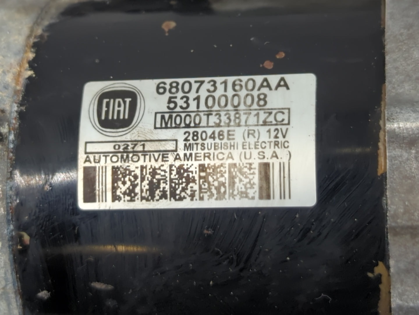 2012-2017 Fiat 500 Car Starter Motor Solenoid OEM P/N:M000T33871ZC 53100008 Fits Fits 2012 2013 2014 2015 2016 2017 OEM Used Auto Parts - Oemusedautoparts1.com