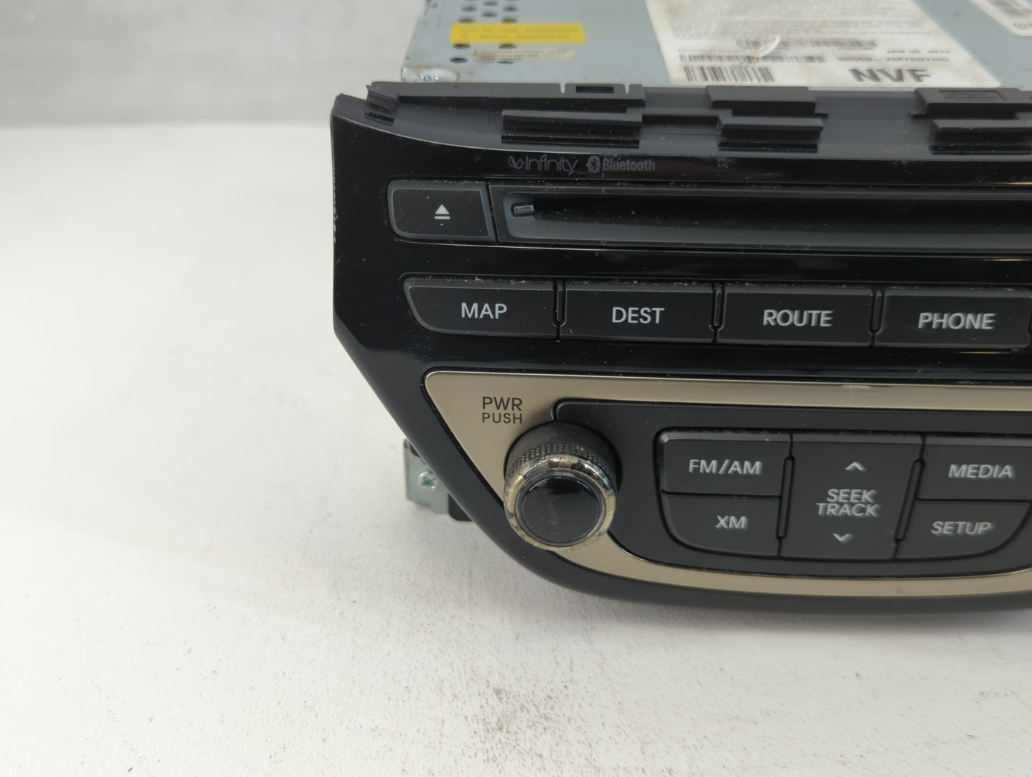 2013-2015 Hyundai Genesis Radio AM FM Cd Player Receiver Replacement P/N:96560-2M760YHG Fits Fits 2013 2014 2015 OEM Used Auto Parts - Oemusedautoparts1.com