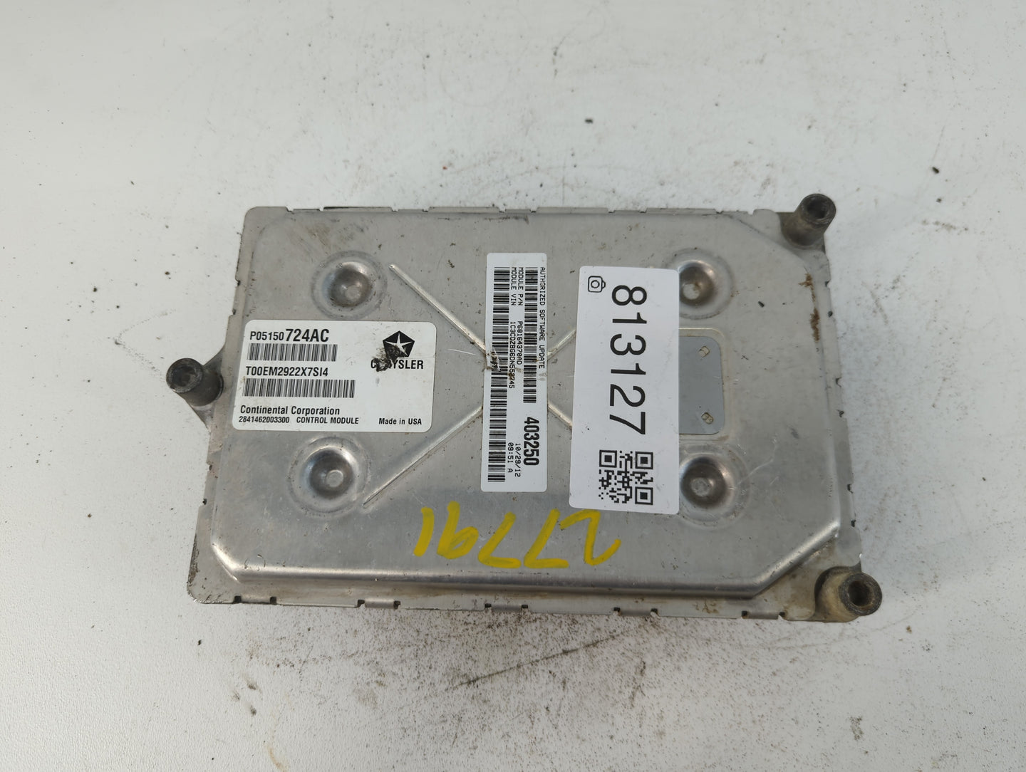 2013 Dodge Avenger PCM Engine Control Computer ECU ECM PCU OEM P/N:P05150724AC Fits OEM Used Auto Parts - Oemusedautoparts1.com