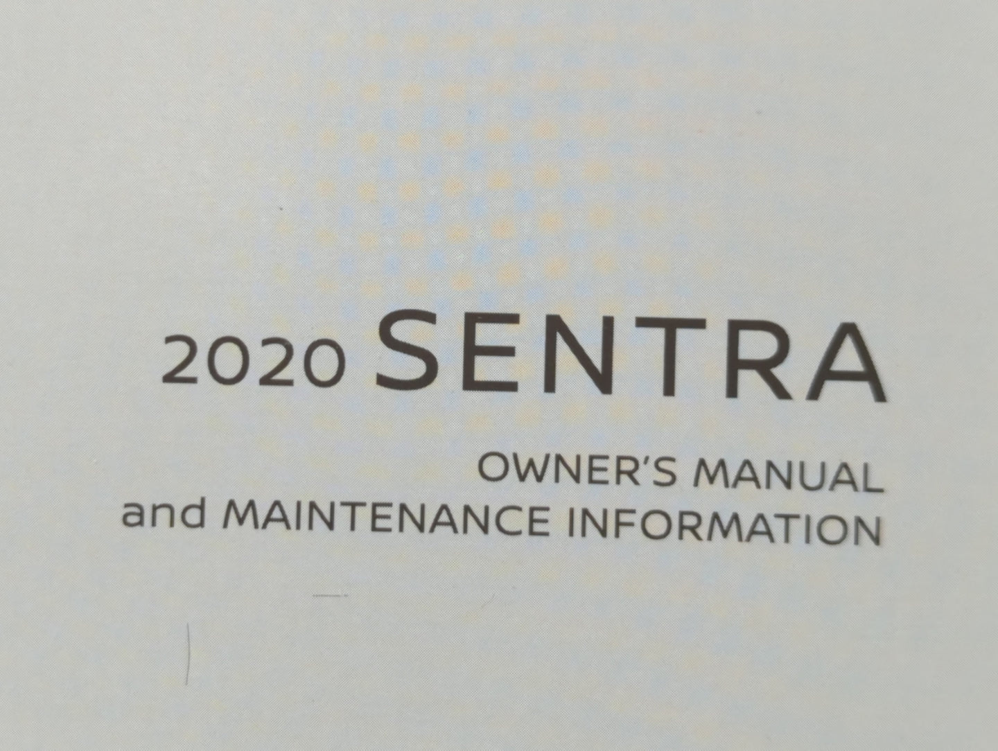 2020 Nissan Sentra Owners Manual Book Guide P/N:0M20EM 0B18U1 OEM Used Auto Parts - Oemusedautoparts1.com