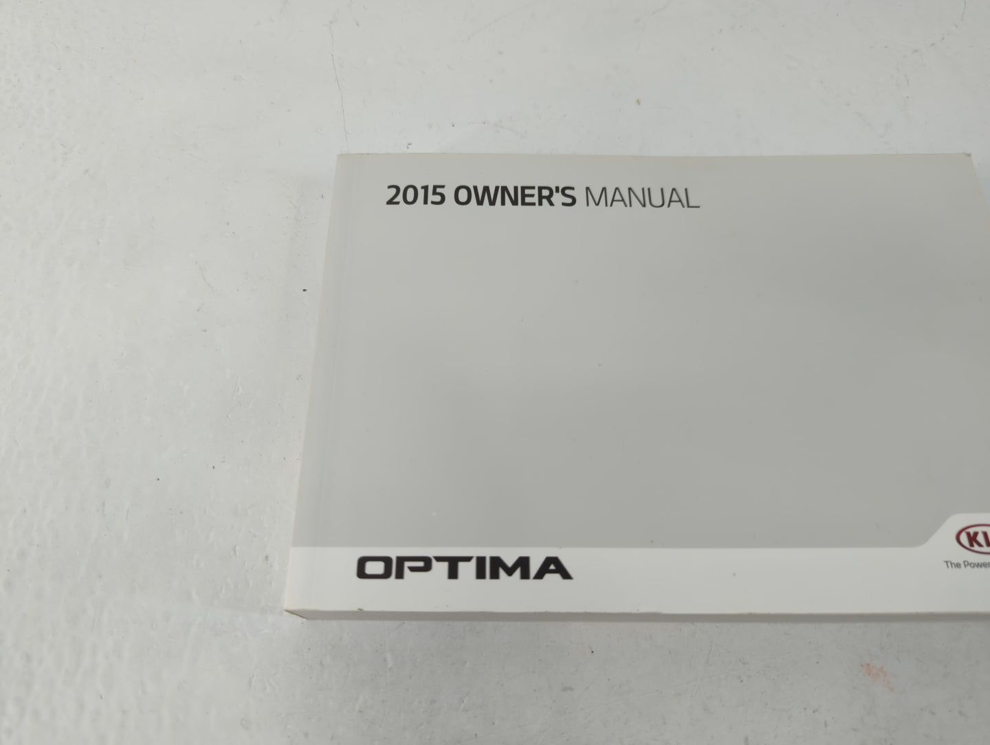 2015 Kia Optima Owners Manual Book Guide P/N:A4C0-EU47C OEM Used Auto Parts - Oemusedautoparts1.com