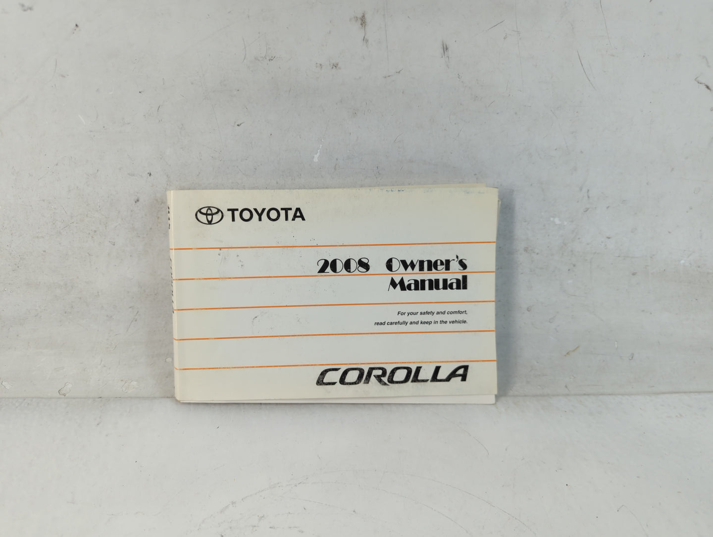 2008 Toyota Corolla Owners Manual Book Guide P/N:01999-12B28 OEM Used Auto Parts - Oemusedautoparts1.com