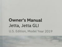 2019 Volkswagen Jetta Owners Manual Book Guide P/N:C219A7ING OEM Used Auto Parts - Oemusedautoparts1.com
