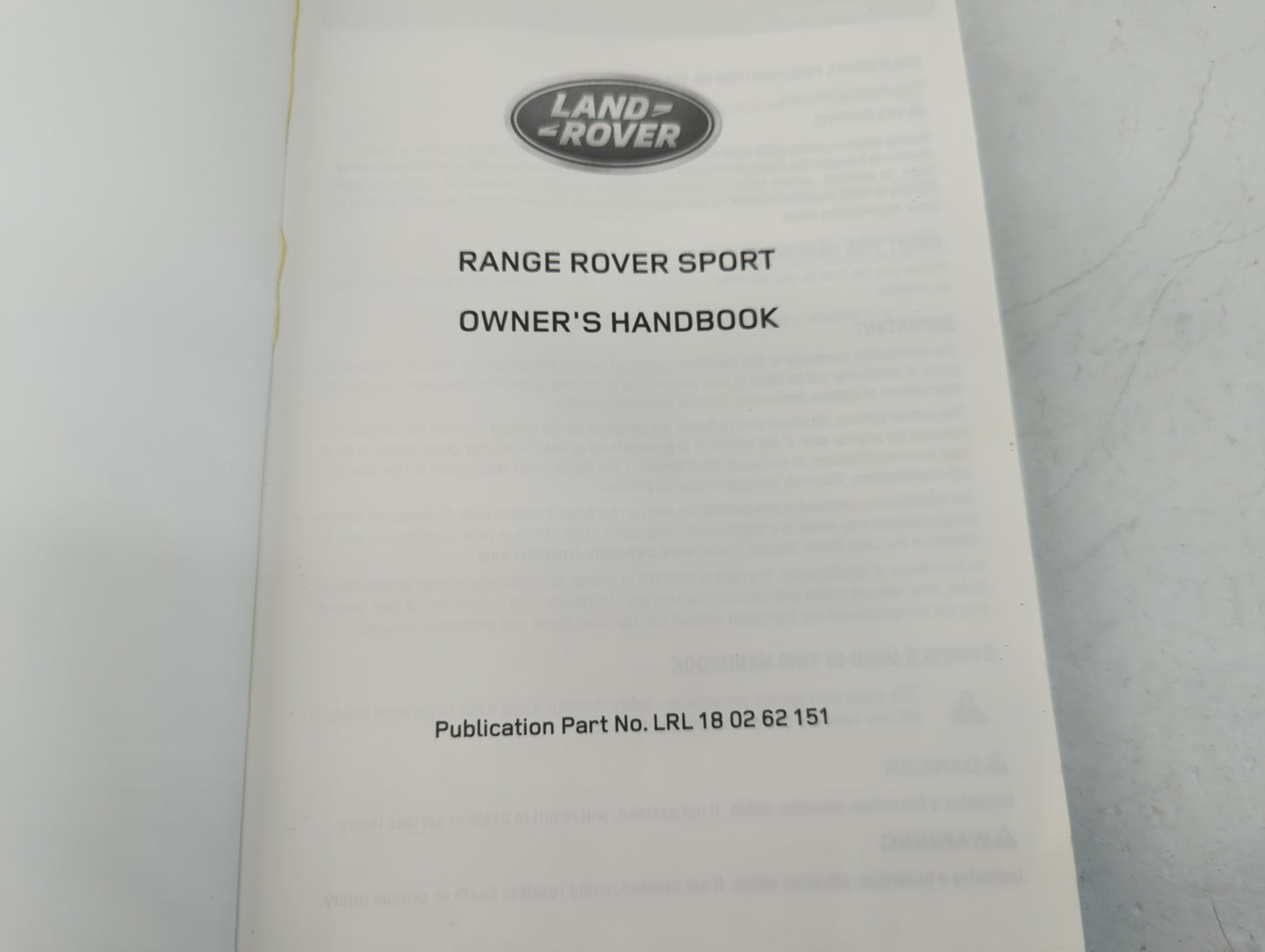 2014 Land Rover Range Rover Sport Owners Manual Book Guide OEM Used Auto Parts - Oemusedautoparts1.com