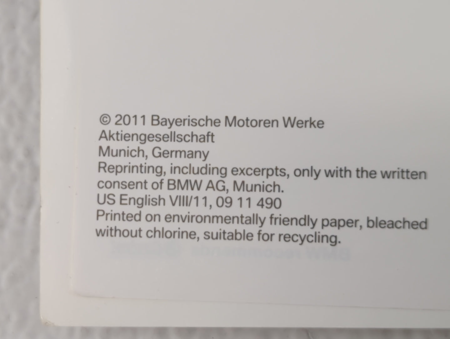2011 Bmw X3 Owners Manual Book Guide OEM Used Auto Parts - Oemusedautoparts1.com