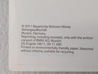2011 Bmw X3 Owners Manual Book Guide OEM Used Auto Parts - Oemusedautoparts1.com