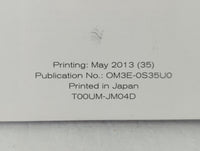 2013 Nissan Rogue Owners Manual Book Guide P/N:T00UM-JM04D OEM Used Auto Parts - Oemusedautoparts1.com