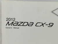 2012 Mazda Cx-9 Owners Manual Book Guide P/N:9999-95-011C-12 OEM Used Auto Parts - Oemusedautoparts1.com