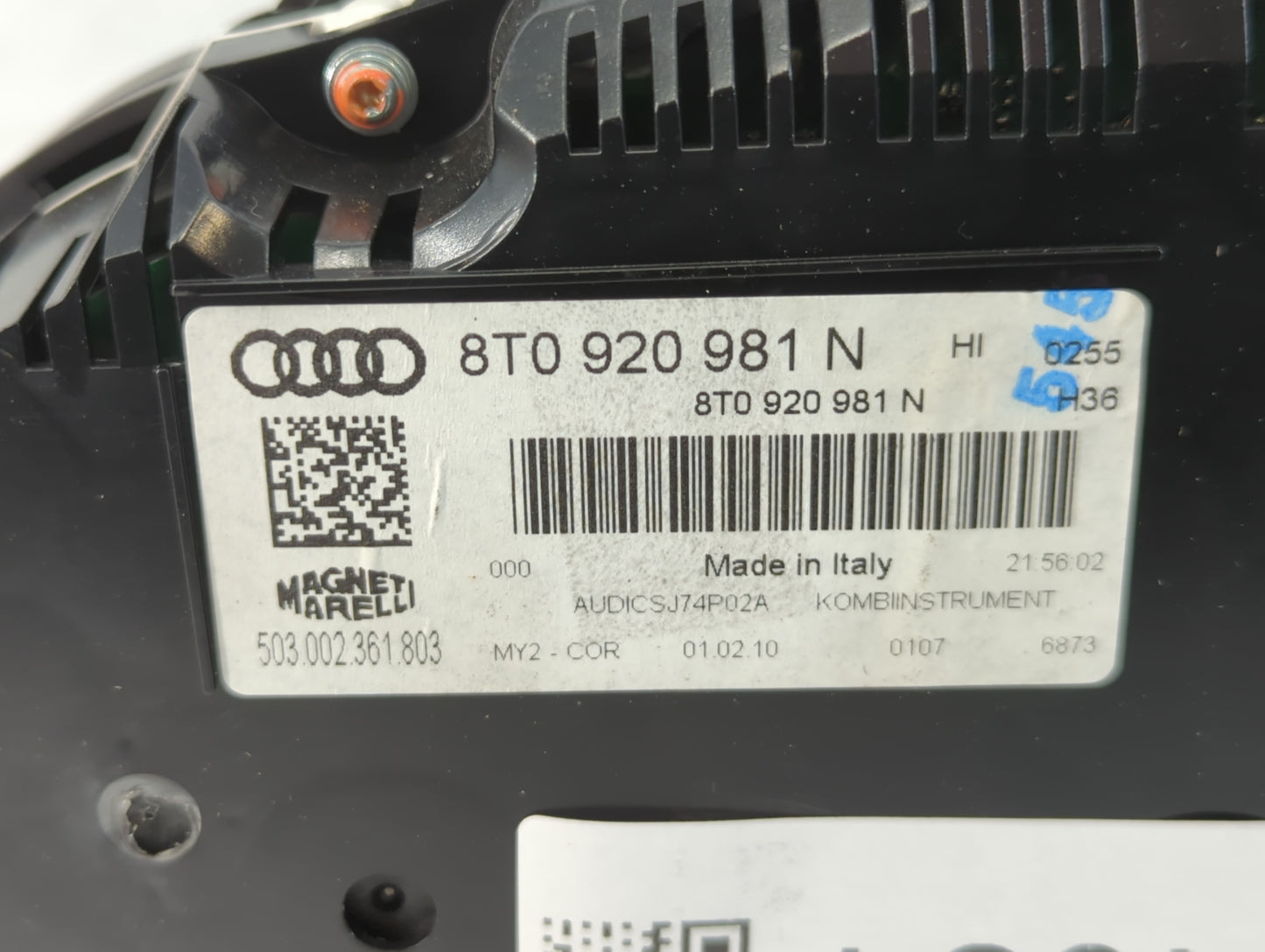 2010 Audi S5 Instrument Cluster Speedometer Gauges P/N:8T0 920 981 N Fits OEM Used Auto Parts - Oemusedautoparts1.com