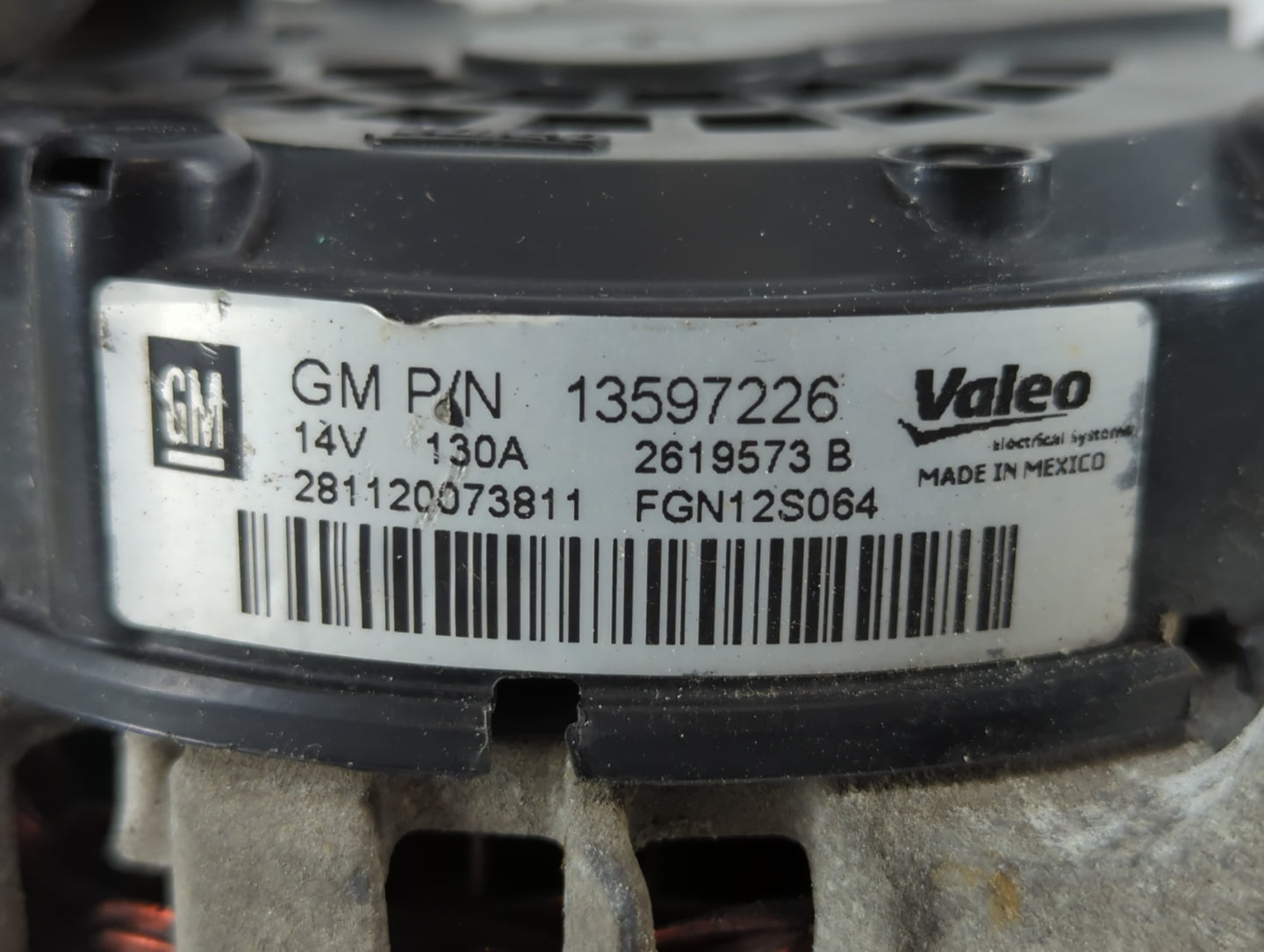 2013-2021 Chevrolet Trax Alternator Replacement Generator Charging Assembly Engine OEM P/N:13597226 Fits OEM Used Auto Parts - Oemusedautoparts1.com