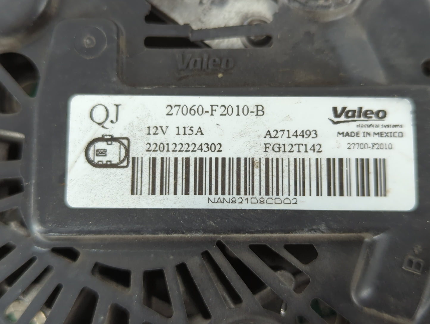 2019-2022 Toyota Rav4 Alternator Replacement Generator Charging Assembly Engine OEM P/N:27060-F2010-B Fits OEM Used Auto Parts - Oemusedautoparts1.com
