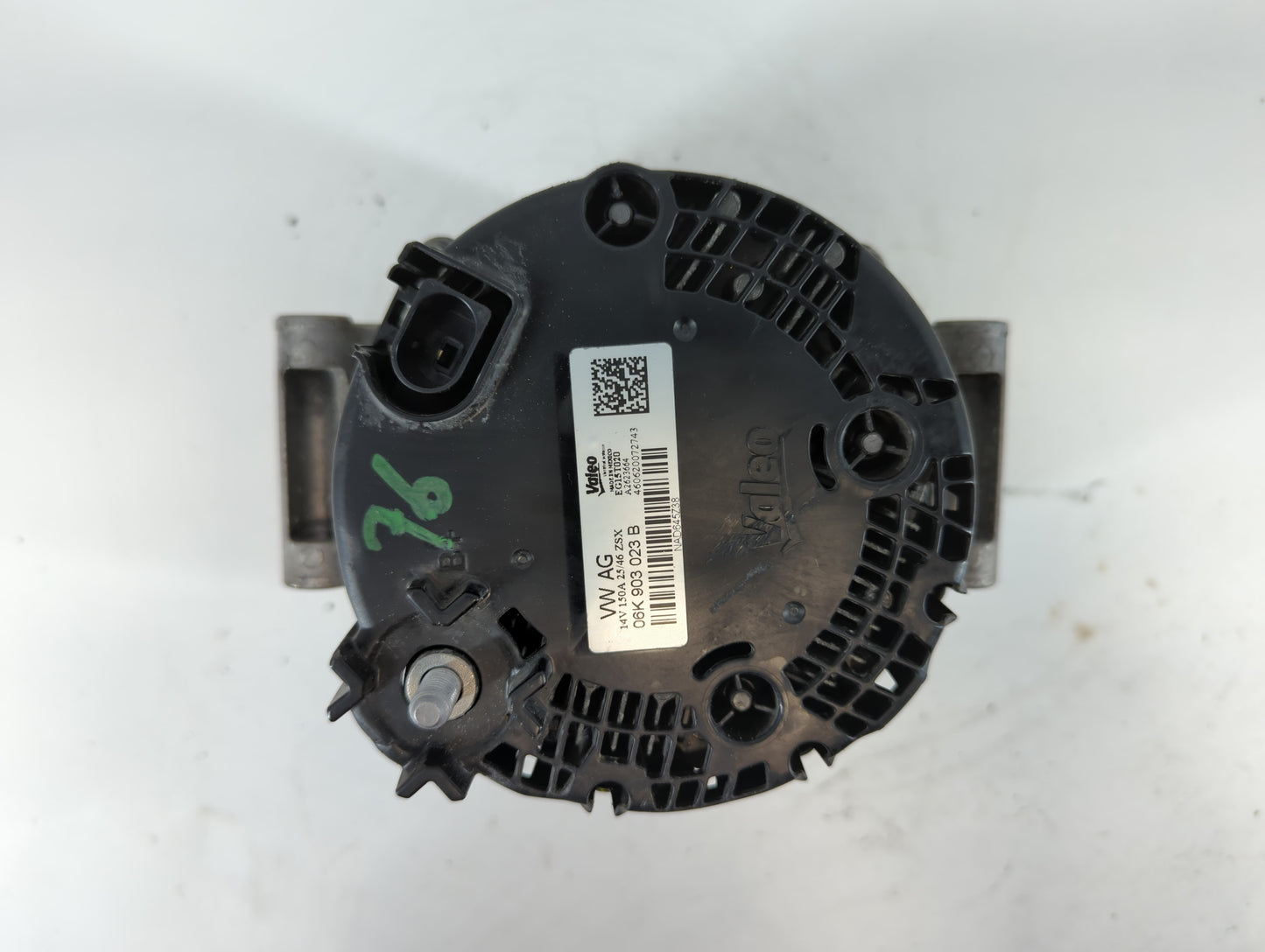 2013-2017 Volkswagen Jetta Alternator Replacement Generator Charging Assembly Engine OEM P/N:06K 903 023 B Fits OEM Used Auto Parts - Oemusedautoparts1.com