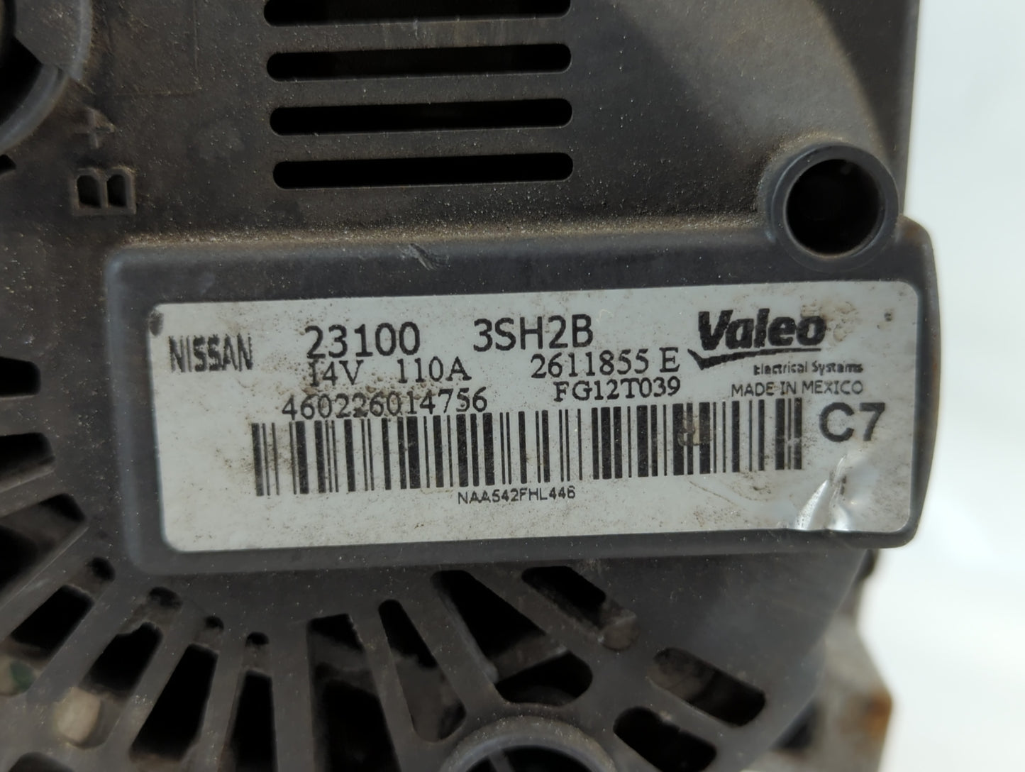 2013-2019 Nissan Sentra Alternator Replacement Generator Charging Assembly Engine OEM P/N:23100 3SH2B Fits OEM Used Auto Parts - Oemusedautoparts1.com