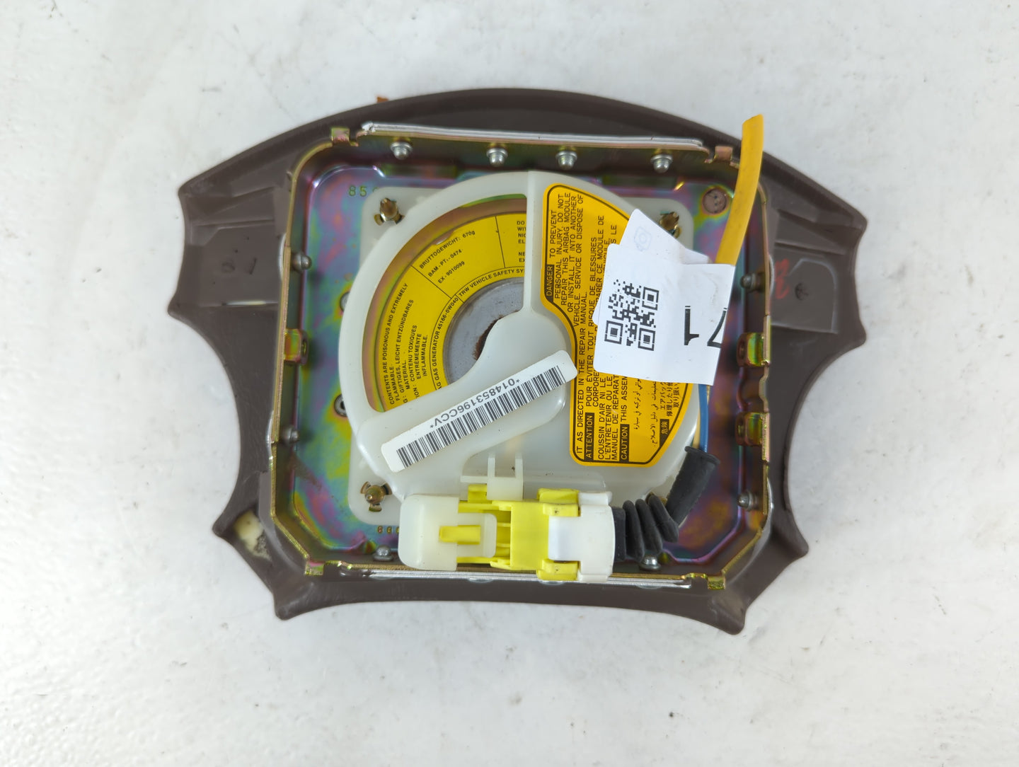 1996-1997 Toyota Corolla Air Bag Driver Left Steering Wheel Mounted P/N:014853196CCV Fits Fits 1996 1997 OEM Used Auto Parts - Oemusedautoparts1.com
