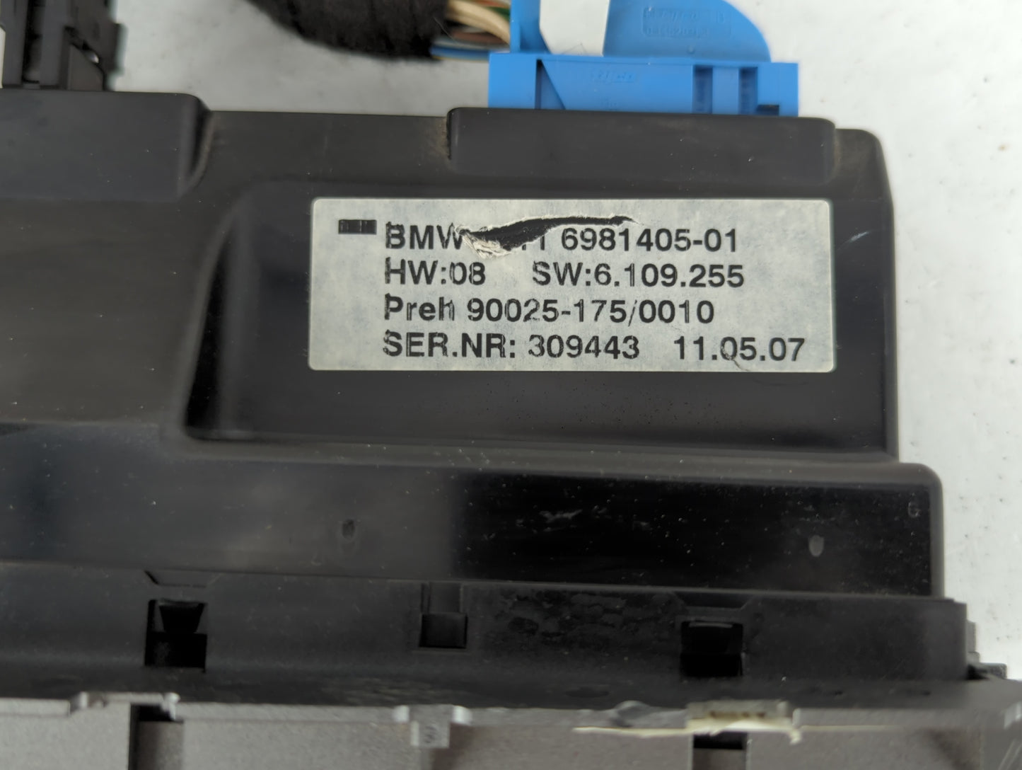 2007 Bmw 7 Series Climate Control Module Temperature AC/Heater Replacement P/N:90025-175/0010 Fits Fits 2006 2008 OEM Used Auto Parts - Oemusedautoparts1.com