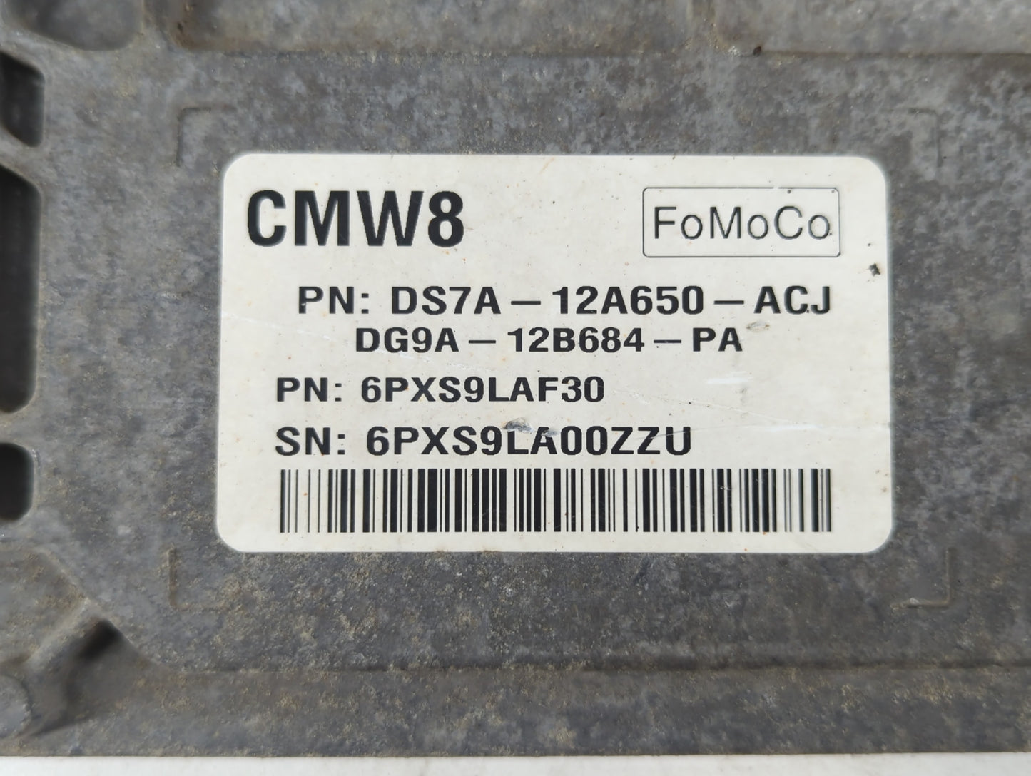 2013 Ford Fusion PCM Engine Control Computer ECU ECM PCU OEM P/N:DS7A-12A650-ACJ Fits OEM Used Auto Parts - Oemusedautoparts1.com
