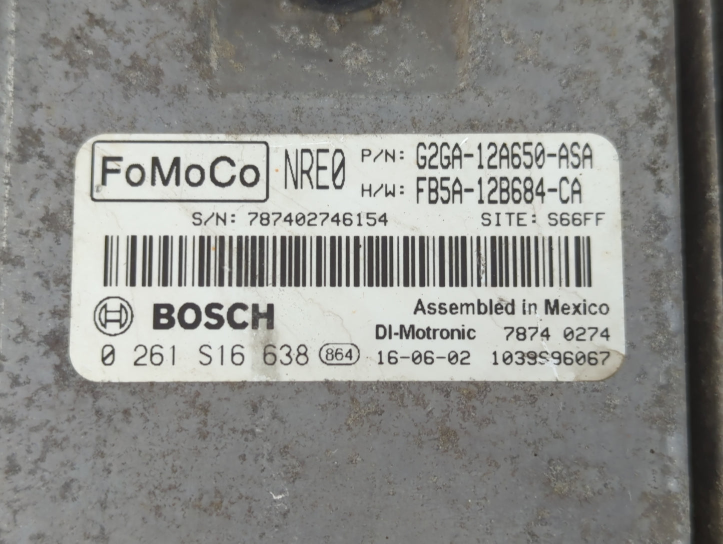 2015-2018 Ford Edge PCM Engine Control Computer ECU ECM PCU OEM P/N:GB5A-12A650-ASA Fits Fits 2015 2016 2017 2018 2019 OEM Used Auto Parts - Oemusedautoparts1.com