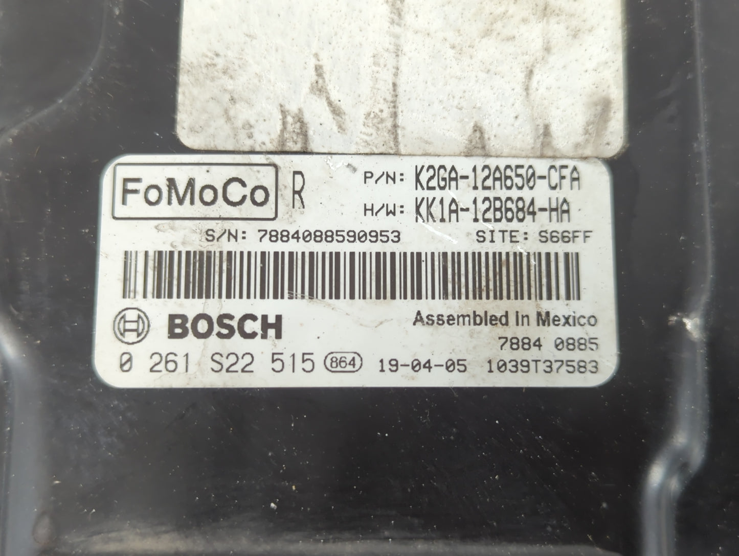 2019-2020 Ford Edge PCM Engine Control Computer ECU ECM PCU OEM P/N:0 261 S22 515 KK1A-12B684-HA Fits Fits 2019 2020 2021 2022 OEM Used Auto Parts - Oemusedautoparts1.com