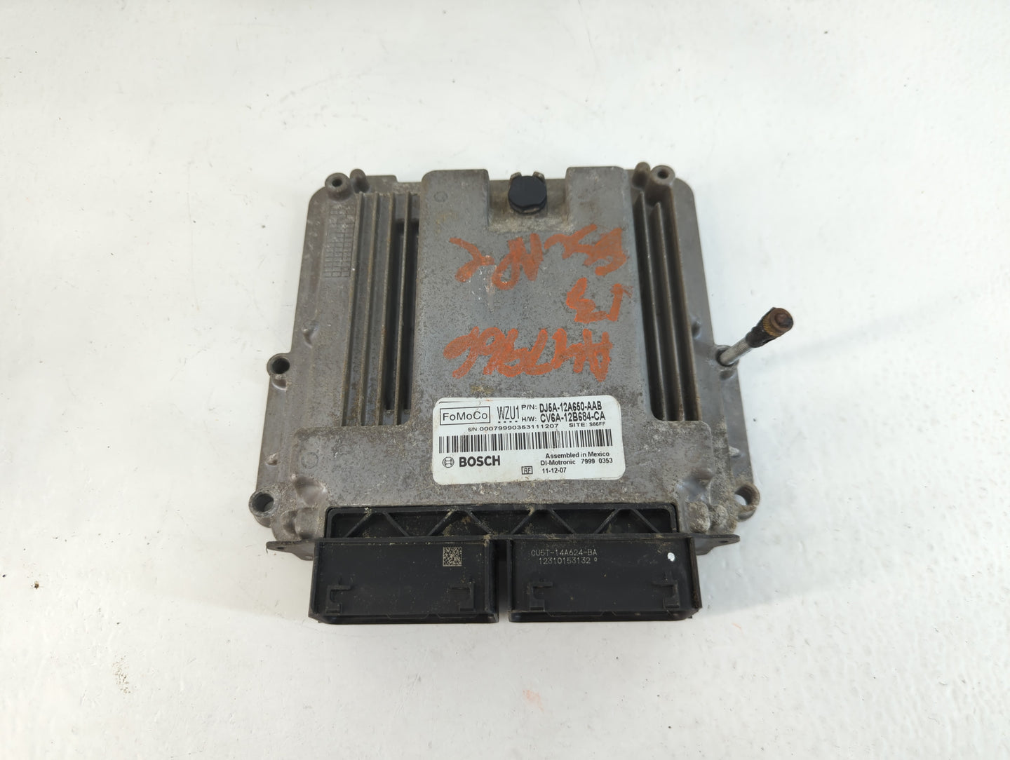 2013-2016 Ford Escape PCM Engine Control Computer ECU ECM PCU OEM P/N:CV6A-12B684-CA DJ5A-12A650-AAB Fits Fits 2013 2014 2015 2016 OEM Used Auto Parts - Oemusedautoparts1.com
