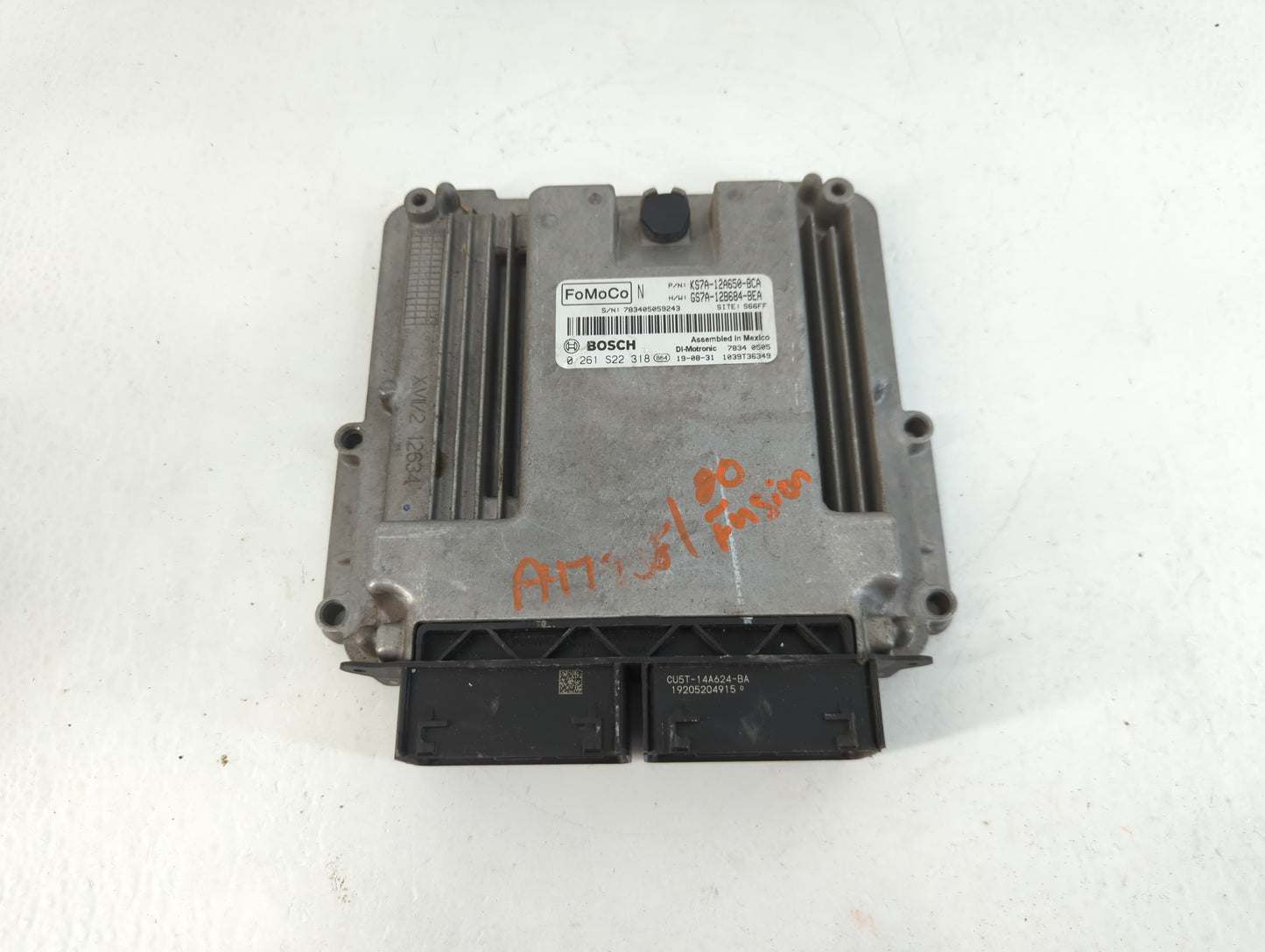 2020 Ford Fusion PCM Engine Control Computer ECU ECM PCU OEM P/N:KS7A-12A650-BCA Fits OEM Used Auto Parts - Oemusedautoparts1.com