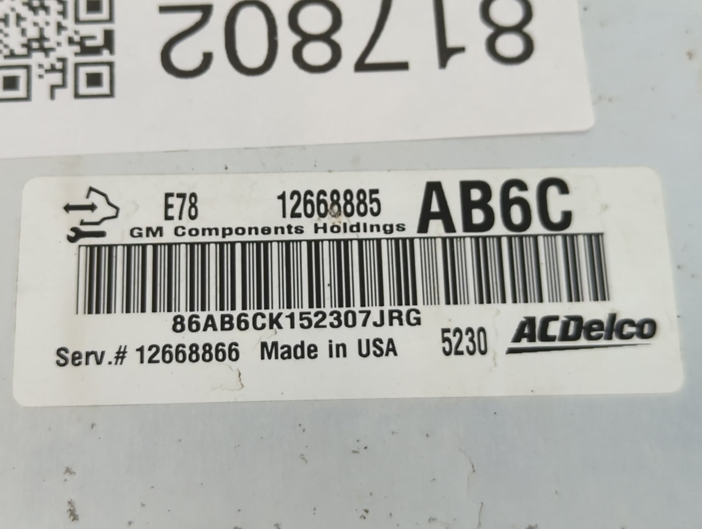 2012-2016 Chevrolet Cruze PCM Engine Control Computer ECU ECM PCU OEM P/N:12668866 12668885 Fits OEM Used Auto Parts - Oemusedautoparts1.com