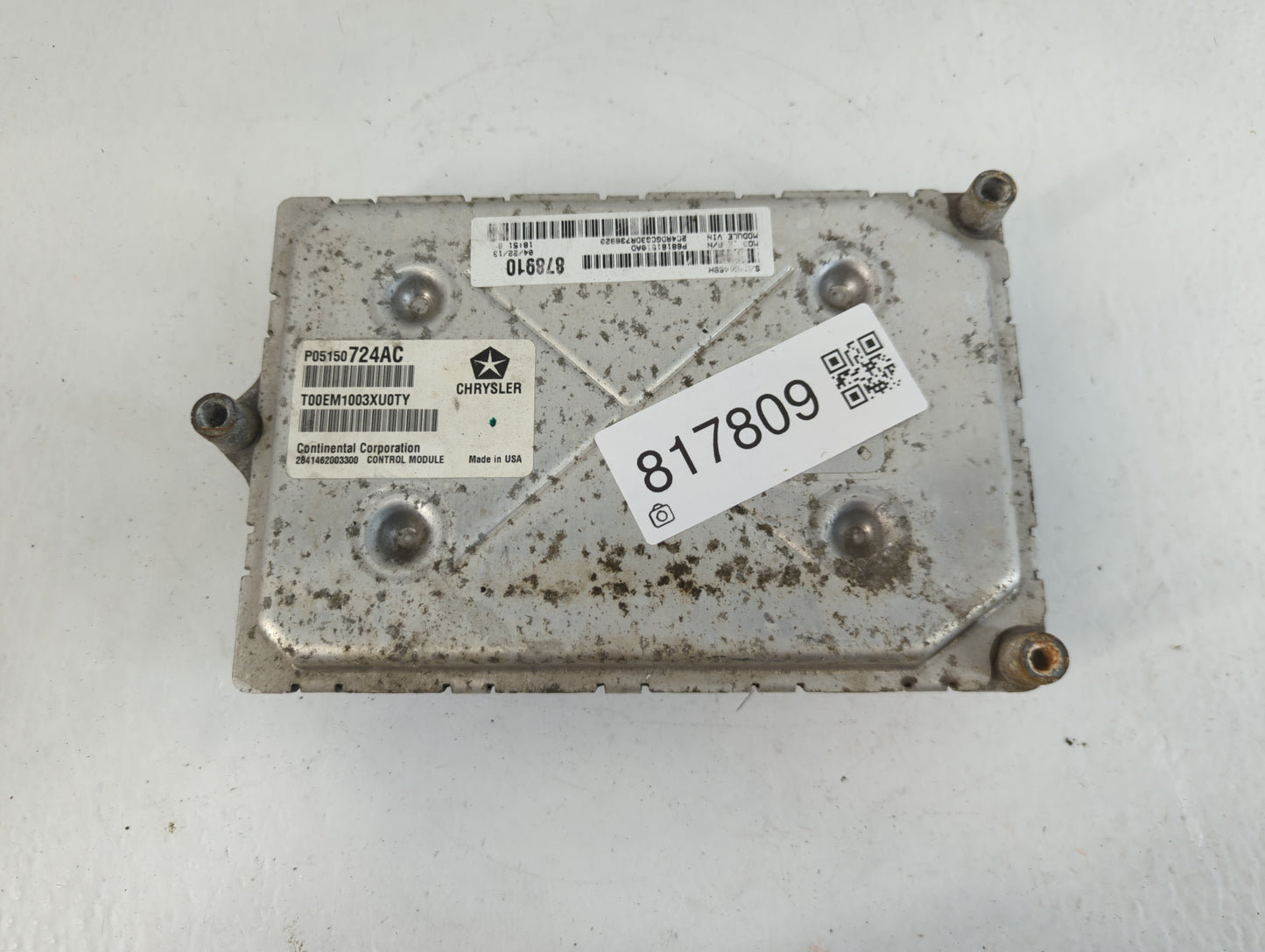 2013 Dodge Grand Caravan PCM Engine Control Computer ECU ECM PCU OEM P/N:P05150724AC P68161510AD Fits OEM Used Auto Parts - Oemusedautoparts1.com