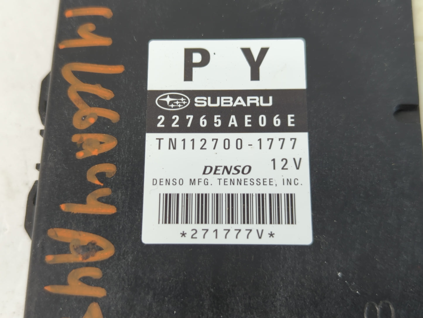 2013-2014 Subaru Legacy PCM Engine Control Computer ECU ECM PCU OEM P/N:22765AE06E Fits Fits 2013 2014 OEM Used Auto Parts - Oemusedautoparts1.com