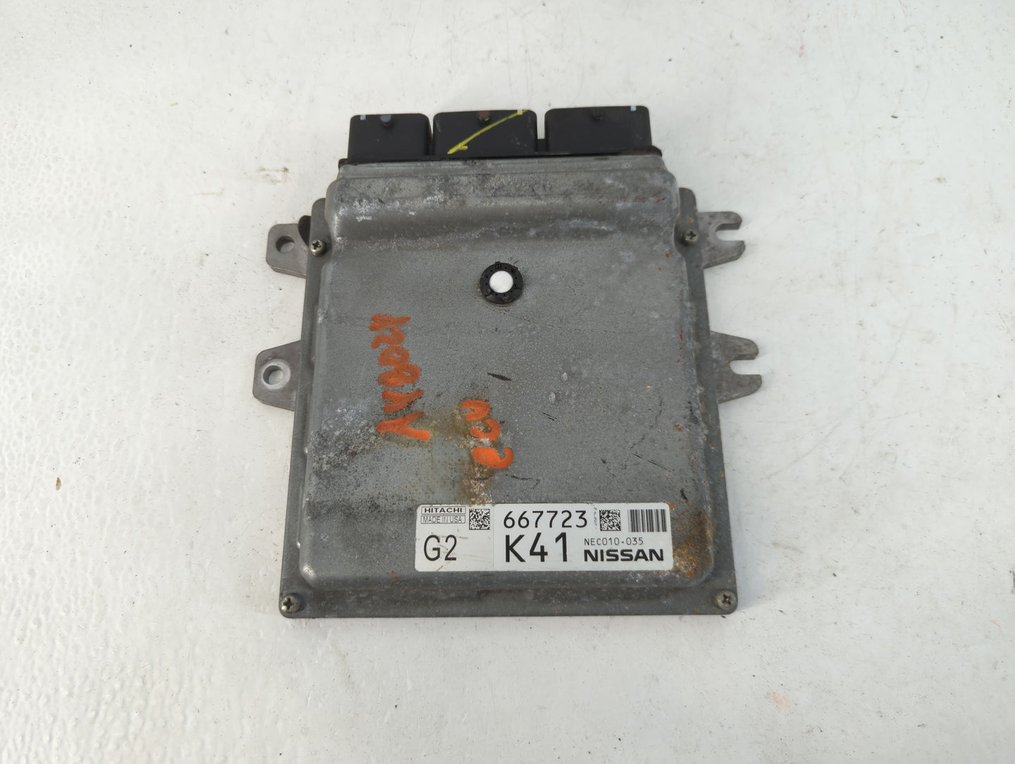 2014 Nissan Pathfinder PCM Engine Control Computer ECU ECM PCU OEM P/N:667723 NEC010-035 Fits OEM Used Auto Parts - Oemusedautoparts1.com