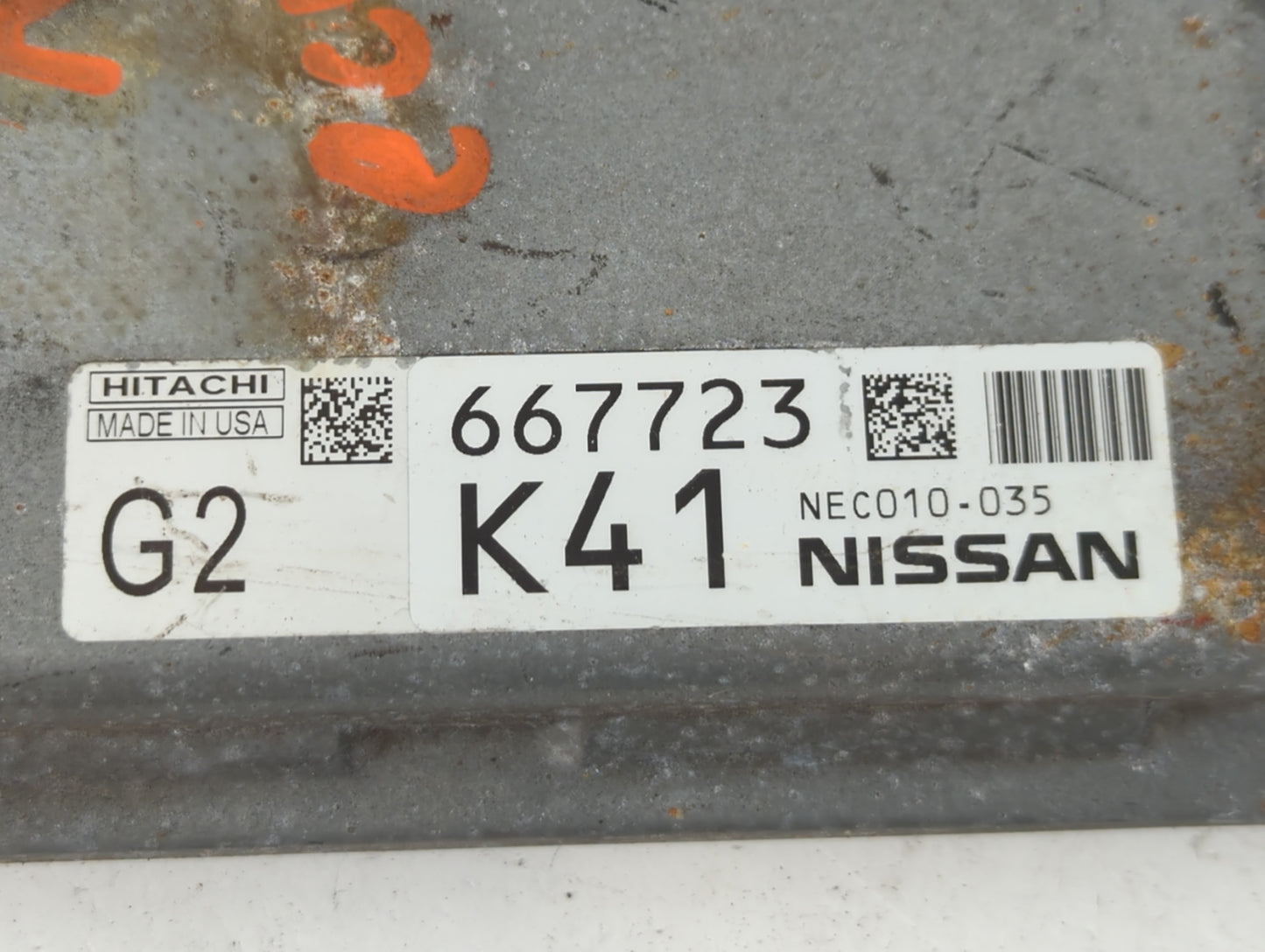 2014 Nissan Pathfinder PCM Engine Control Computer ECU ECM PCU OEM P/N:667723 NEC010-035 Fits OEM Used Auto Parts - Oemusedautoparts1.com
