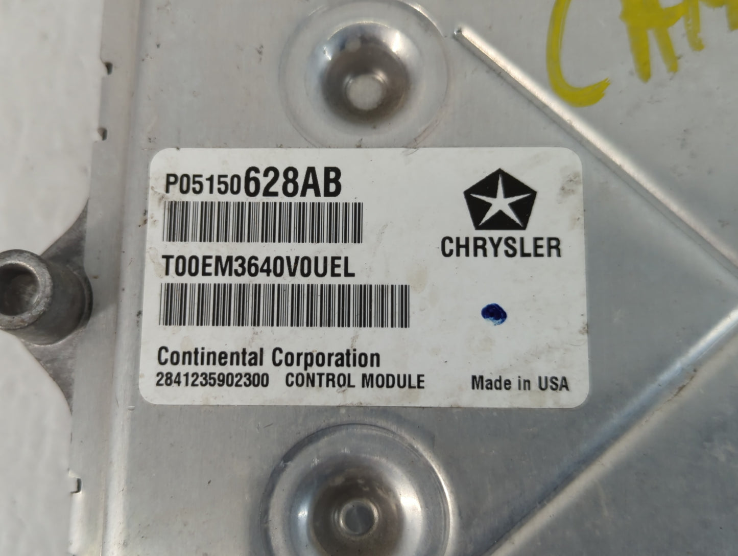 2011 Dodge Avenger PCM Engine Control Computer ECU ECM PCU OEM P/N:P68057013AD 219490 Fits OEM Used Auto Parts - Oemusedautoparts1.com
