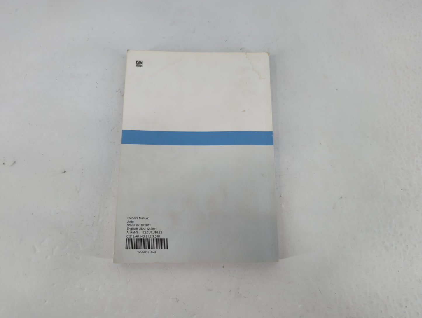 2012 Volkswagen Jetta Owners Manual Book Guide P/N:1225U1JT623 OEM Used Auto Parts - Oemusedautoparts1.com