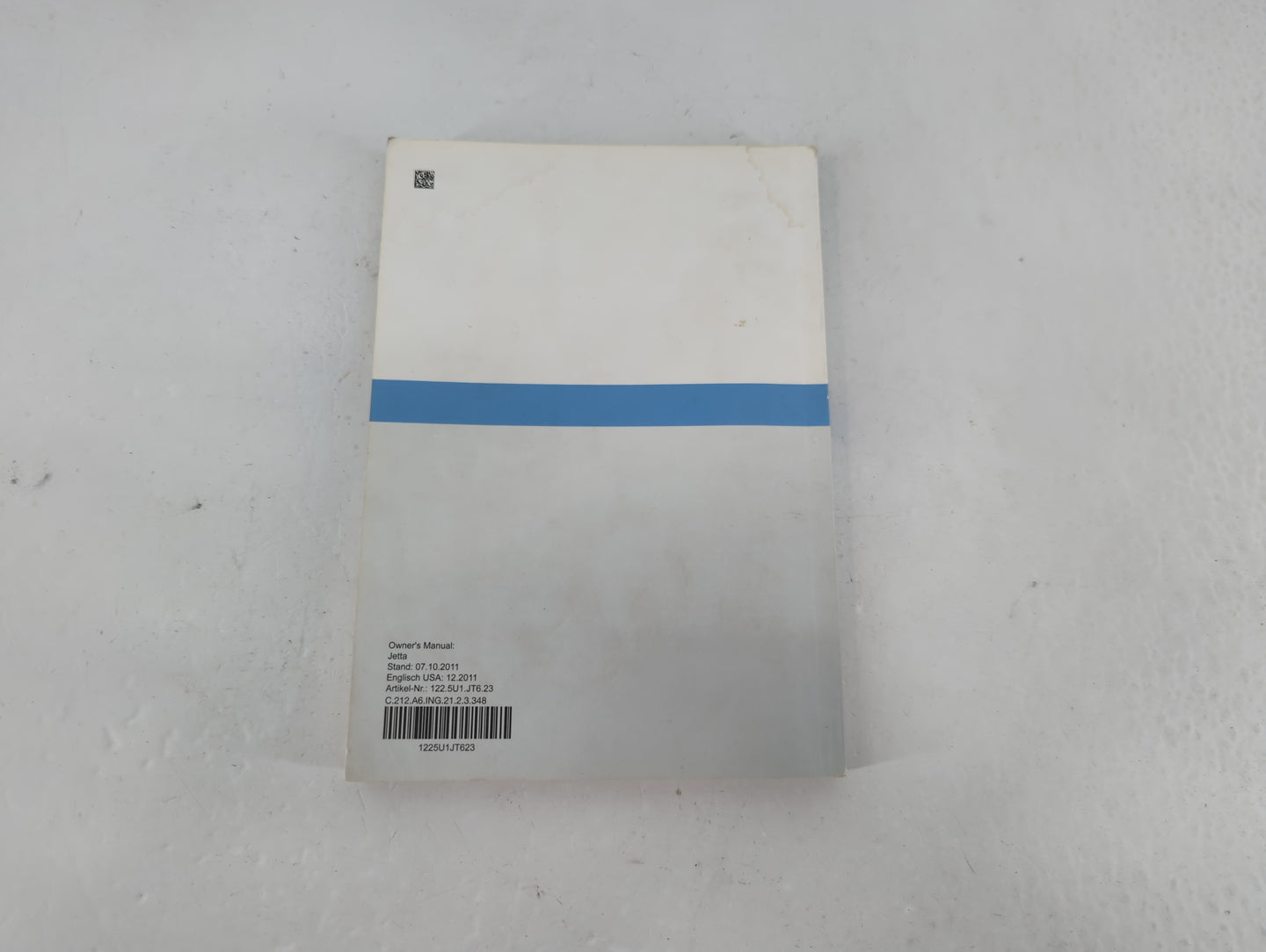 2012 Volkswagen Jetta Owners Manual Book Guide P/N:1225U1JT623 OEM Used Auto Parts - Oemusedautoparts1.com