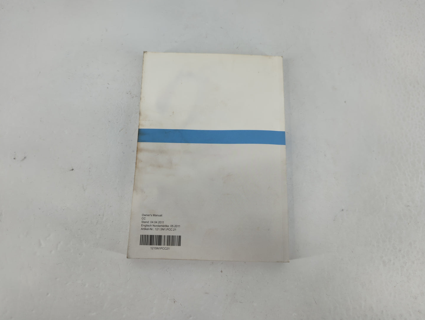 2011 Volkswagen Cc Owners Manual Book Guide P/N:1215N1PCC21 OEM Used Auto Parts - Oemusedautoparts1.com