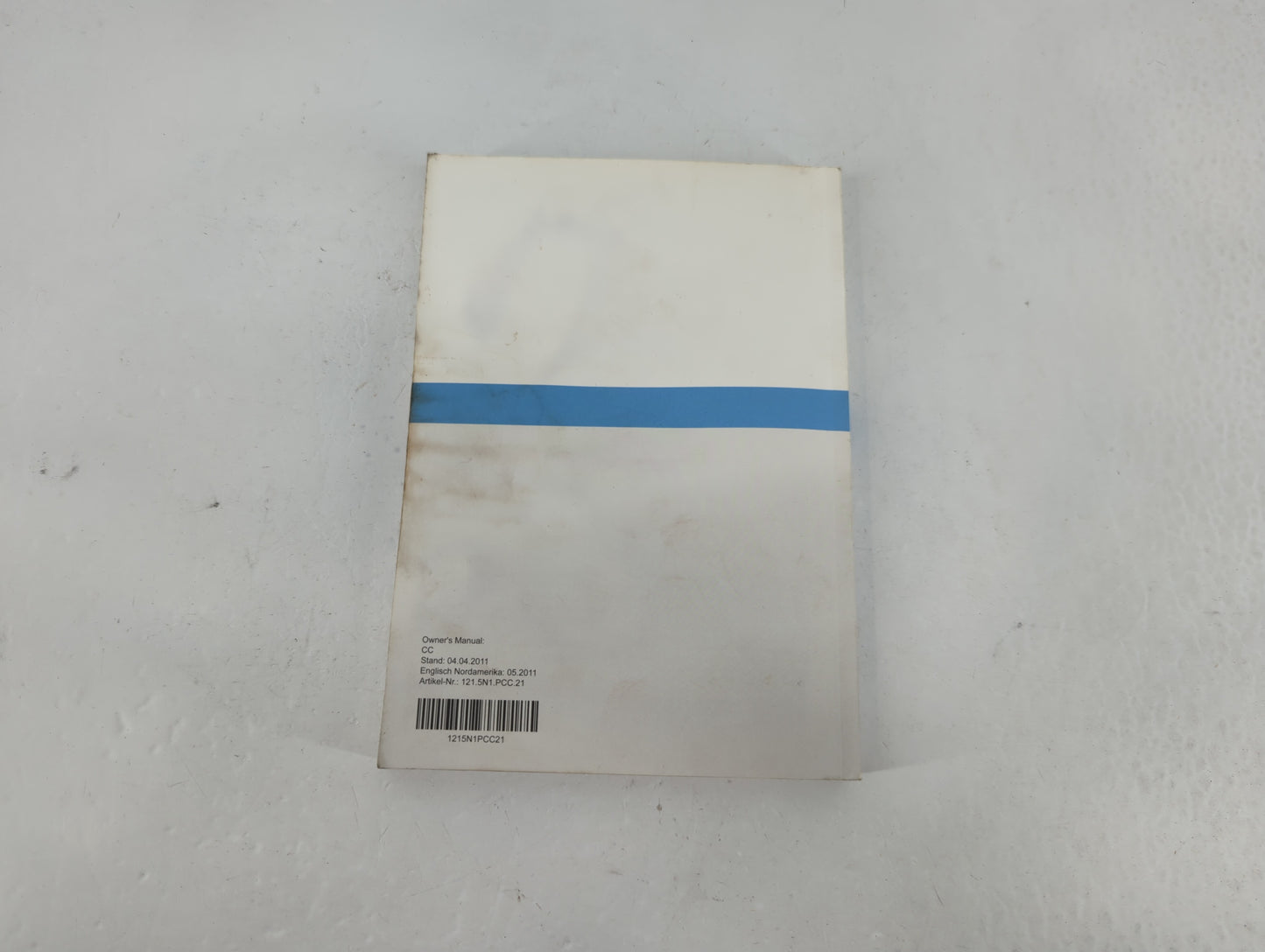 2011 Volkswagen Cc Owners Manual Book Guide P/N:1215N1PCC21 OEM Used Auto Parts - Oemusedautoparts1.com