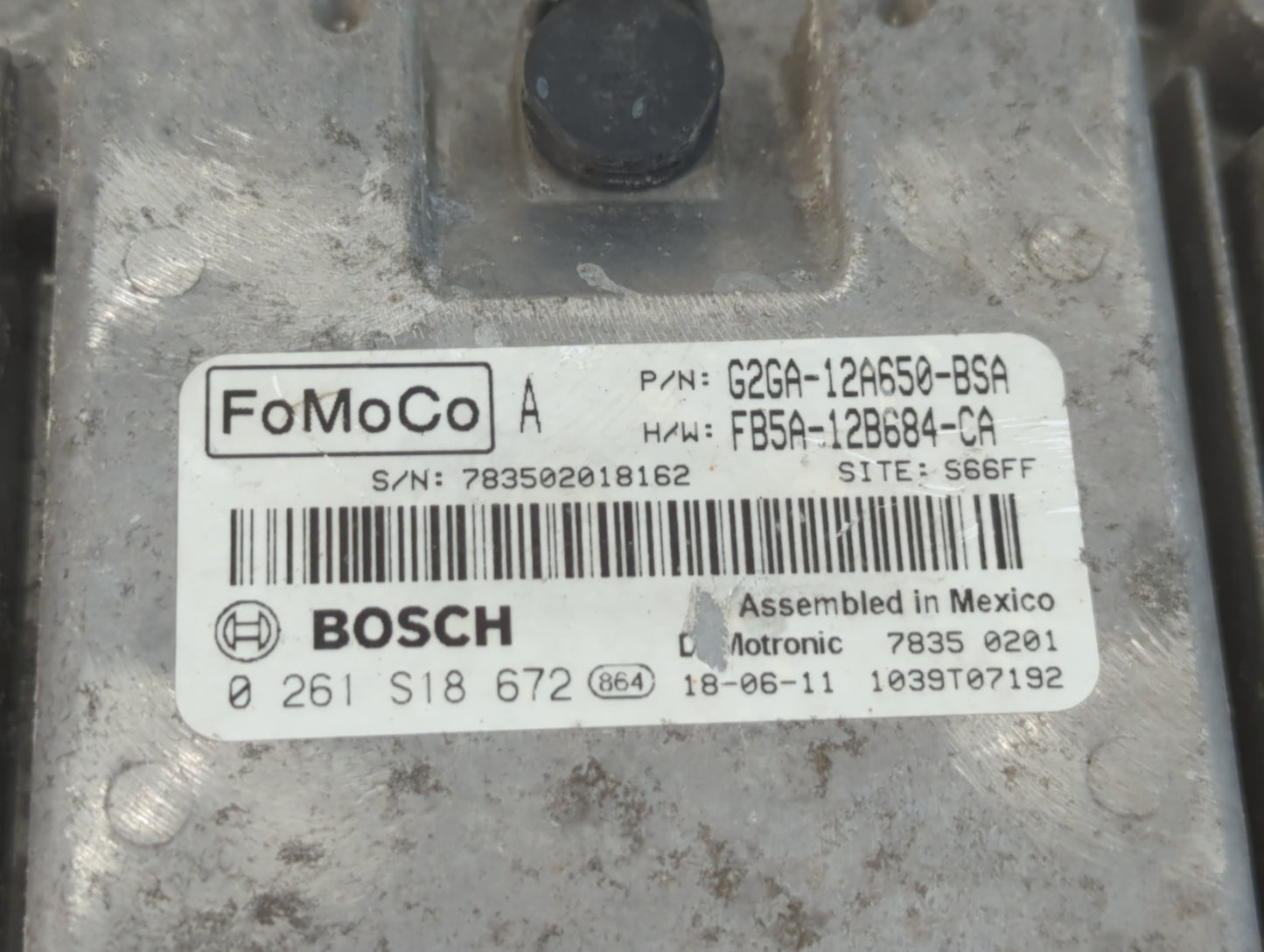 2018 Ford Edge PCM Engine Control Computer ECU ECM PCU OEM P/N:G2GA-12650-BSA Fits OEM Used Auto Parts - Oemusedautoparts1.com