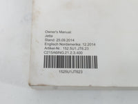 2015 Volkswagen Jetta Owners Manual Book Guide P/N:1525U1JT623 OEM Used Auto Parts - Oemusedautoparts1.com