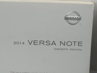 2014 Nissan Versa Note Owners Manual Book Guide P/N:OM14E OE12U1 OEM Used Auto Parts - Oemusedautoparts1.com