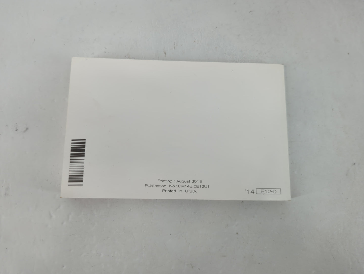 2014 Nissan Versa Note Owners Manual Book Guide P/N:OM14E OE12U1 OEM Used Auto Parts - Oemusedautoparts1.com