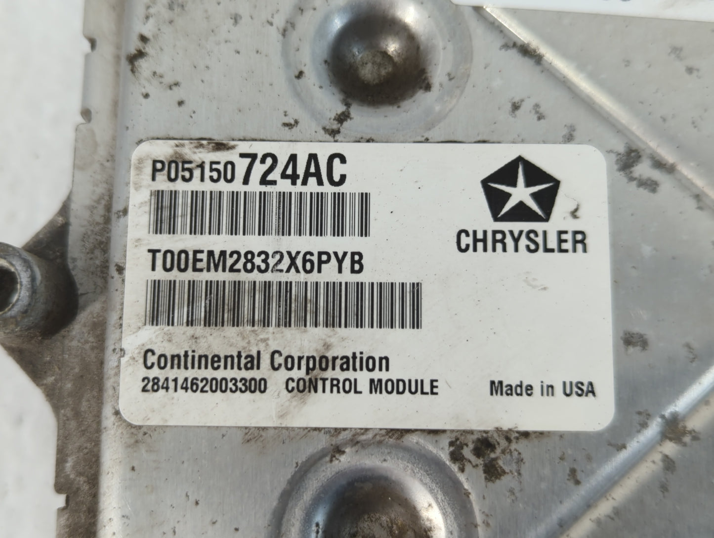 2013 Chrysler Town & Country PCM Engine Control Computer ECU ECM PCU OEM P/N:P68161510AD P05150724AC Fits OEM Used Auto Parts - Oemusedautoparts1.com