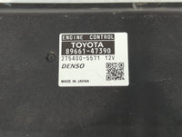 2011 Toyota Prius PCM Engine Control Computer ECU ECM PCU OEM P/N:275400-5571 89661-47390 Fits OEM Used Auto Parts - Oemusedautoparts1.com
