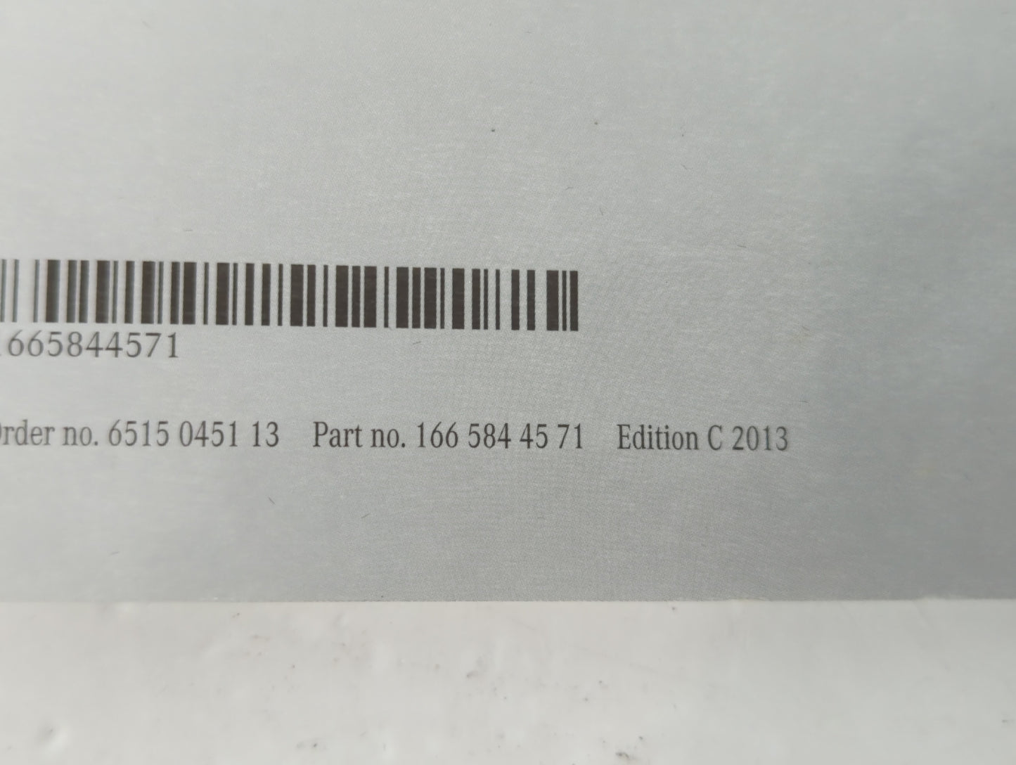 2013 Mercedes-Benz Gl320 Owners Manual Book Guide P/N:166 584 45 71 OEM Used Auto Parts - Oemusedautoparts1.com