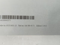 2013 Mercedes-Benz Gl320 Owners Manual Book Guide P/N:166 584 45 71 OEM Used Auto Parts - Oemusedautoparts1.com