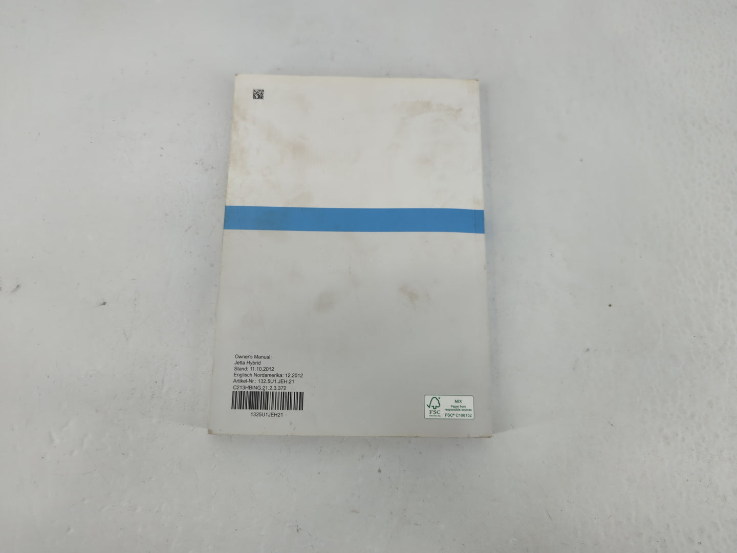 2013 Volkswagen Jetta Owners Manual Book Guide P/N:1325U1JEH21 OEM Used Auto Parts - Oemusedautoparts1.com