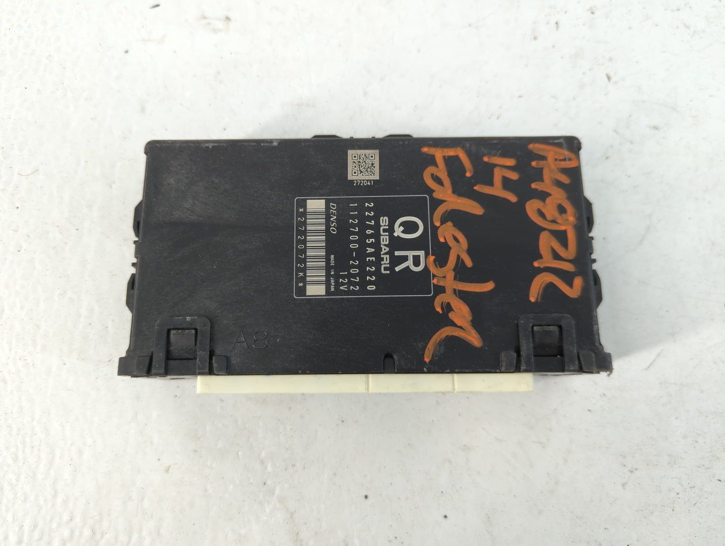 2014 Subaru Forester PCM Engine Control Computer ECU ECM PCU OEM P/N:22765AE220 112700-2072 Fits OEM Used Auto Parts - Oemusedautoparts1.com
