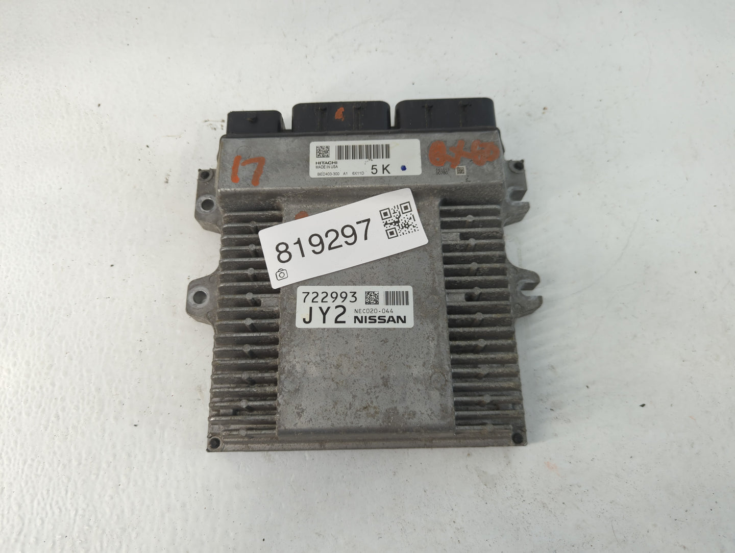 2017 Infiniti Qx60 PCM Engine Control Computer ECU ECM PCU OEM P/N:NEC020-044 BED403-300 A2 Fits OEM Used Auto Parts - Oemusedautoparts1.com