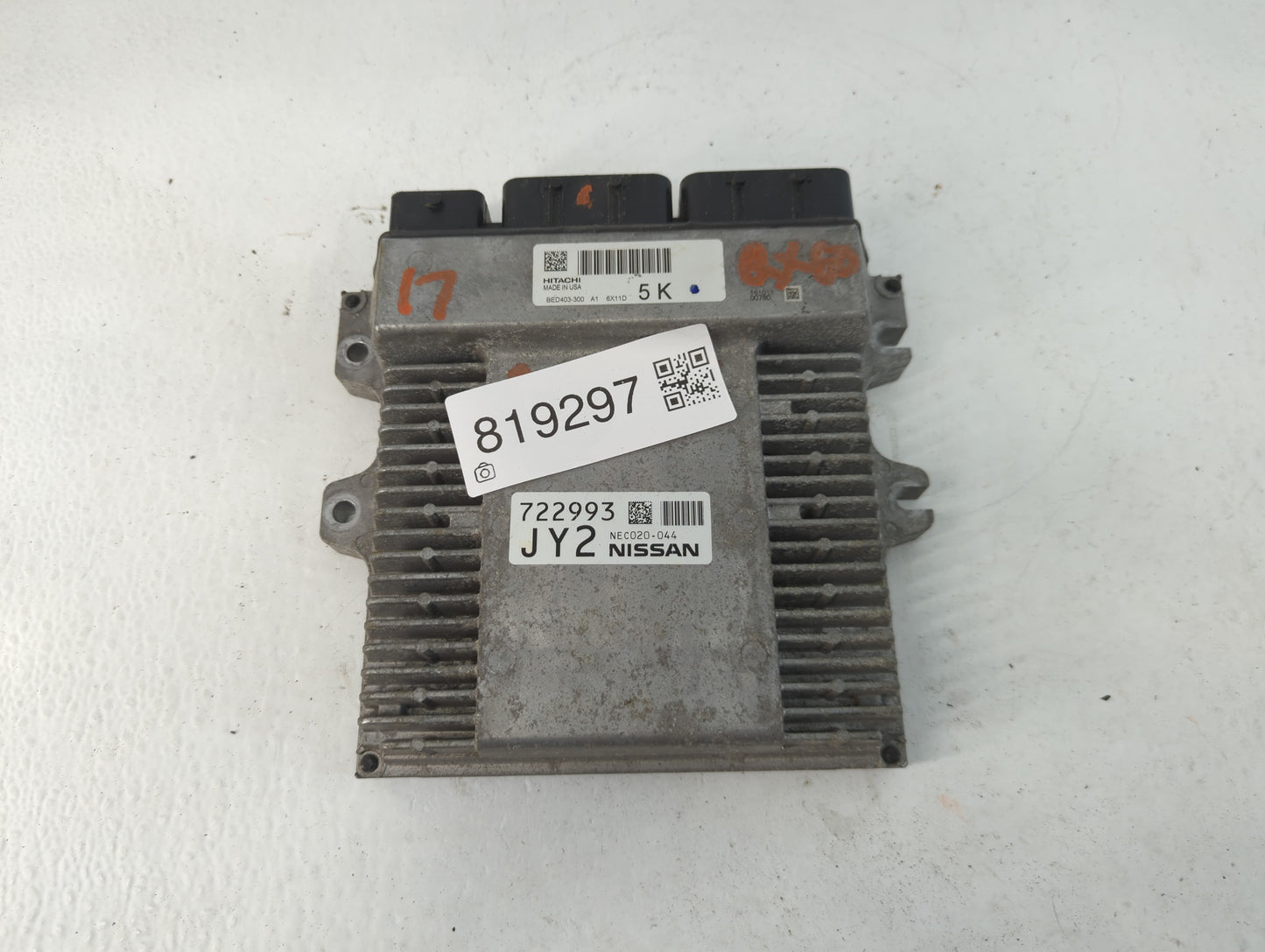 2017 Infiniti Qx60 PCM Engine Control Computer ECU ECM PCU OEM P/N:NEC020-044 BED403-300 A2 Fits OEM Used Auto Parts - Oemusedautoparts1.com