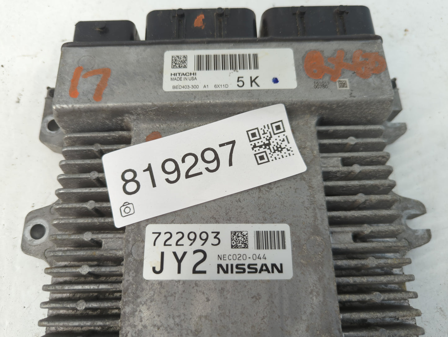 2017 Infiniti Qx60 PCM Engine Control Computer ECU ECM PCU OEM P/N:NEC020-044 BED403-300 A2 Fits OEM Used Auto Parts - Oemusedautoparts1.com