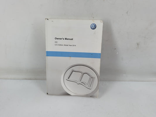 2014 Volkswagen Cc Owners Manual Book Guide P/N:1425U1PCC23 OEM Used Auto Parts - Oemusedautoparts1.com