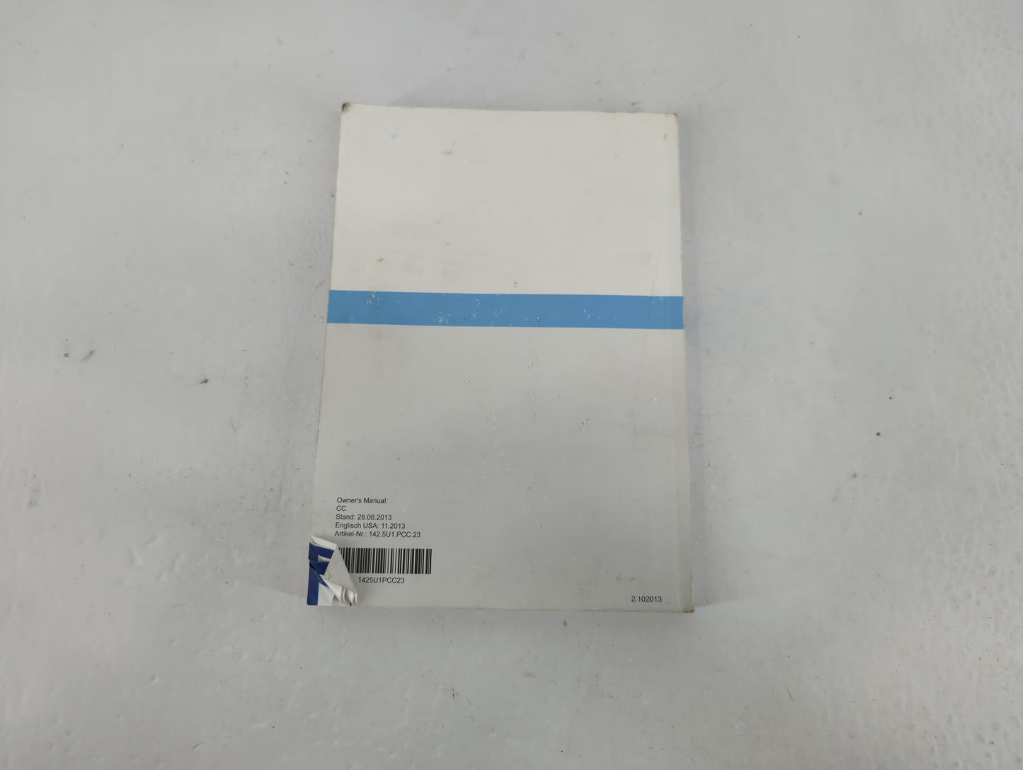 2014 Volkswagen Cc Owners Manual Book Guide P/N:1425U1PCC23 OEM Used Auto Parts - Oemusedautoparts1.com