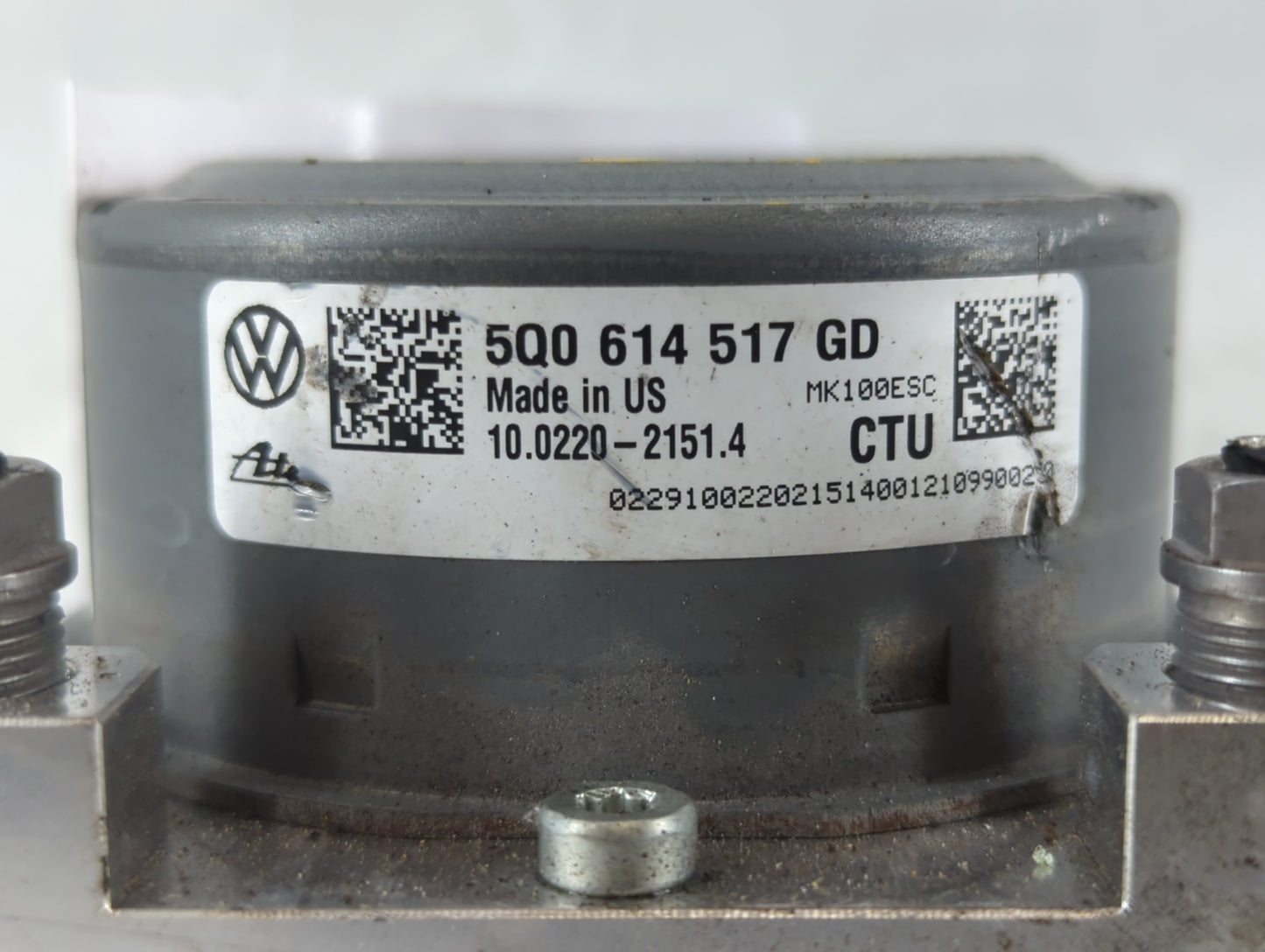 2021 Volkswagen Jetta ABS Pump Control Module Replacement P/N:5Q0 614 517 GD Fits OEM Used Auto Parts - Oemusedautoparts1.com